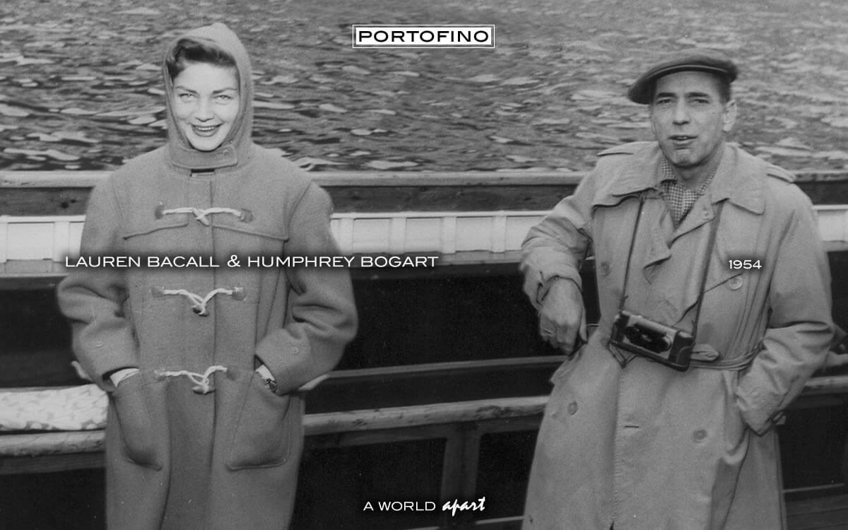 Lauren Bacall and Humphrey Bogart in Portofino- 1954