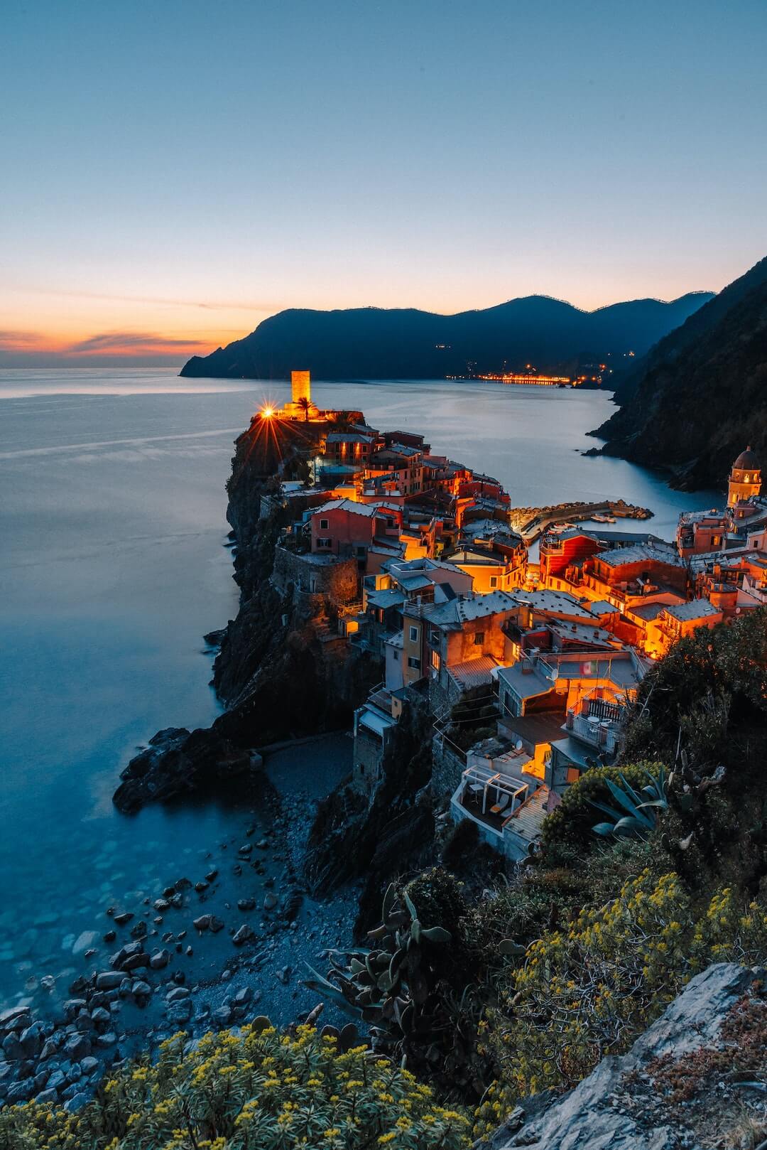 The magic of the Cinque Terre at the sunset!