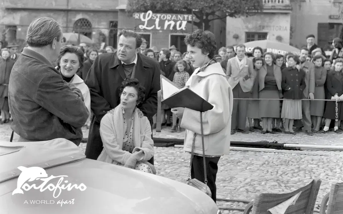 American actress Ava Gardner and the director Joseph L. Mankiewicz during the shooting of The barefoot contessa, 1954