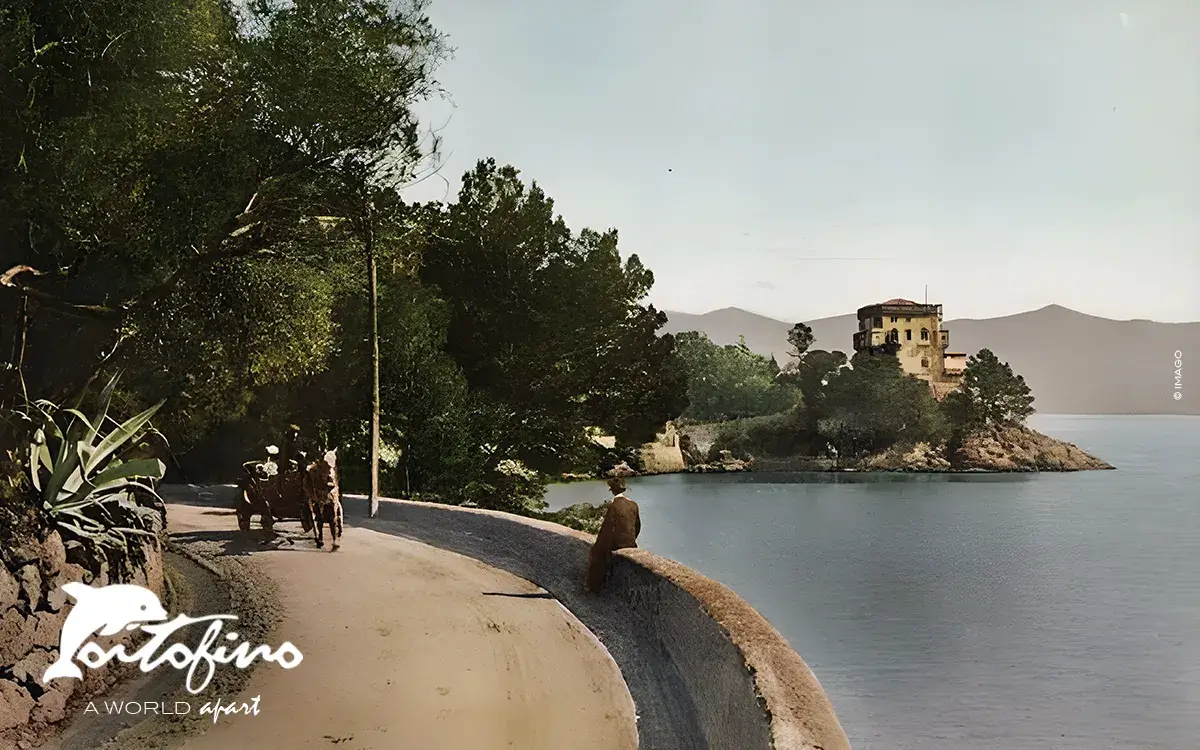 the panoramic road to portofino on 1935