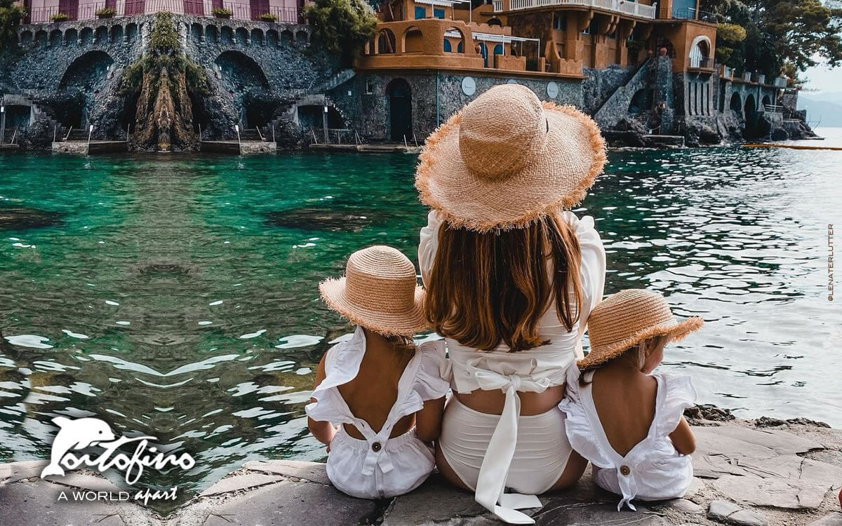 Girls in the Baia Cannone Portofino Italy