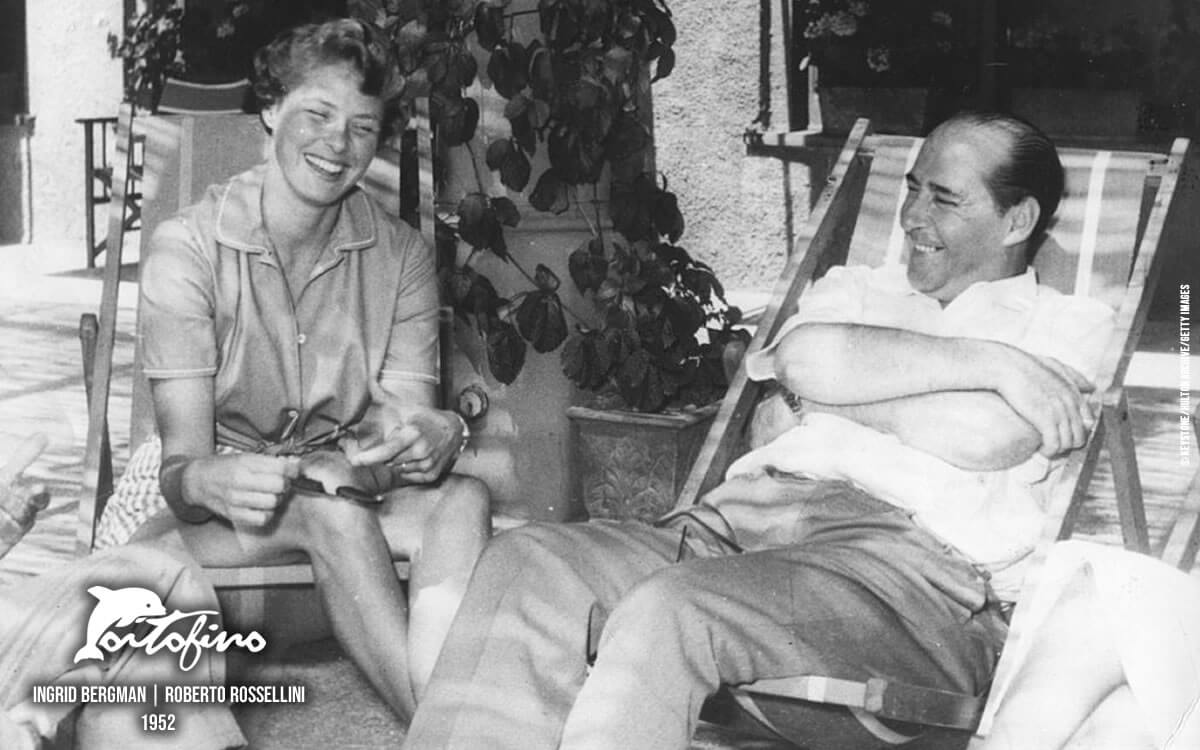Ingrid Bergman with Roberto Rossellini in Portofino - 1952