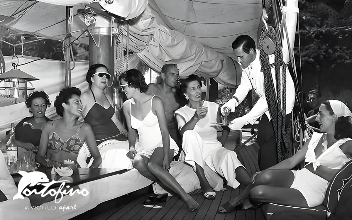 yachting in Portofino italy 1960